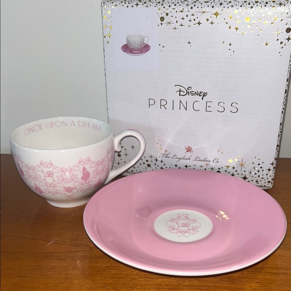 Disney Princess Aurora from Sleeping Beauty  Pink Teacup and Saucer Set